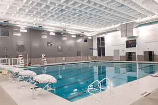 interior image of silver creek high school natatorium with pool