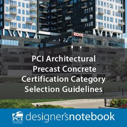 PCI Architectural Precast Concrete Certification Category Selection Guidelines cover