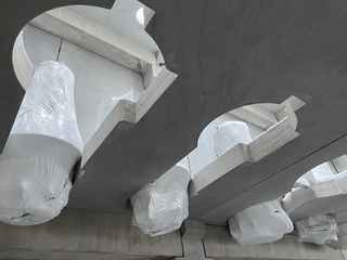 intricate cutouts in precast slabs to fit equipment