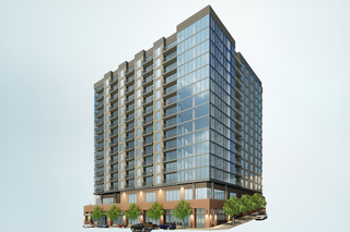 rendering of The Lakeview apartment complex