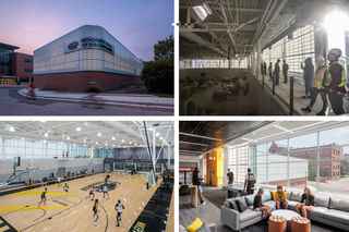 collage of uwm's ohow center expansion