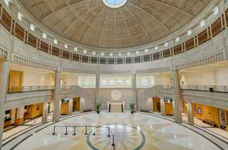 interior lobby of aurora municipal court with dome