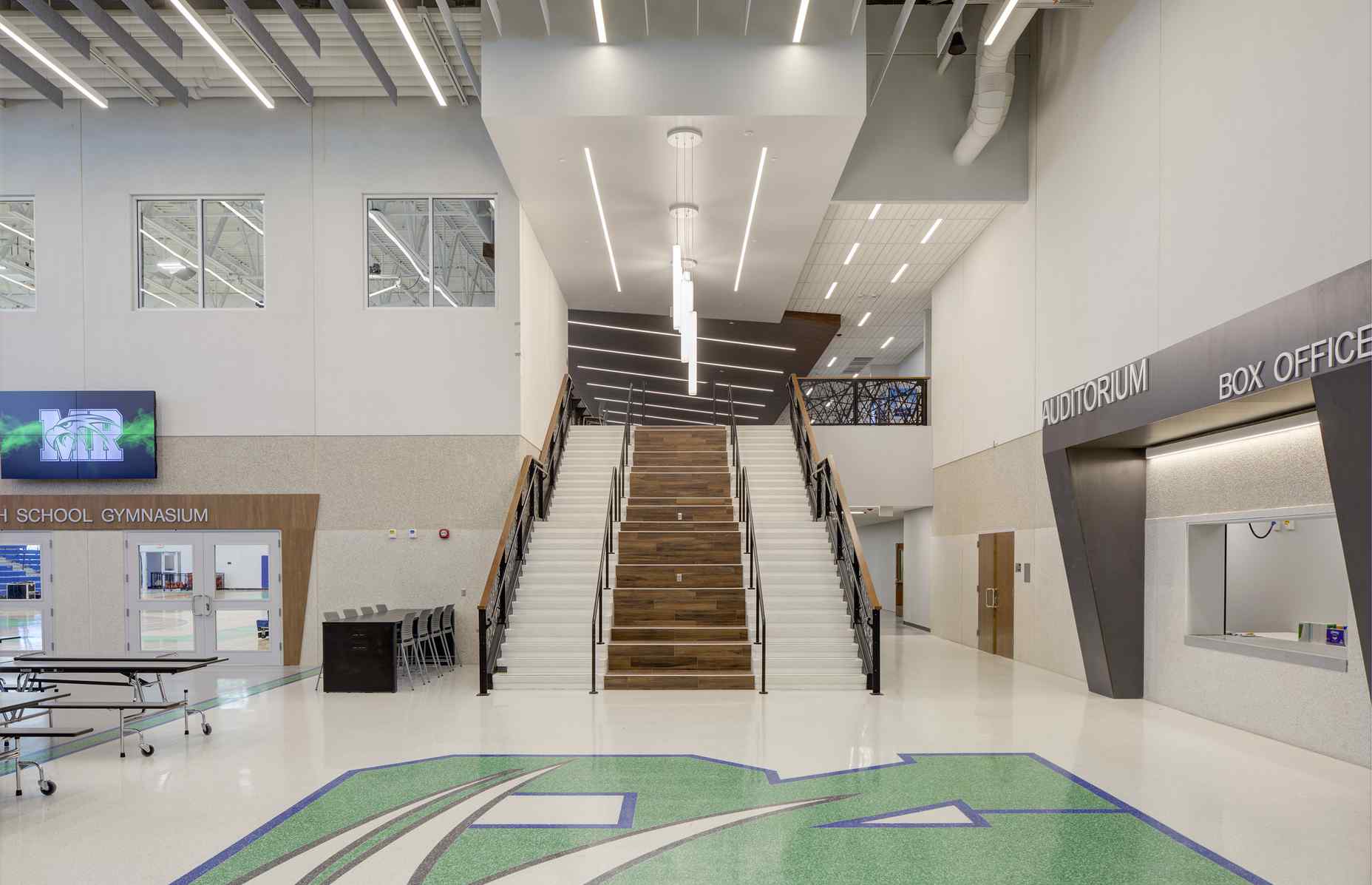 interior of maple river k12 with stairs