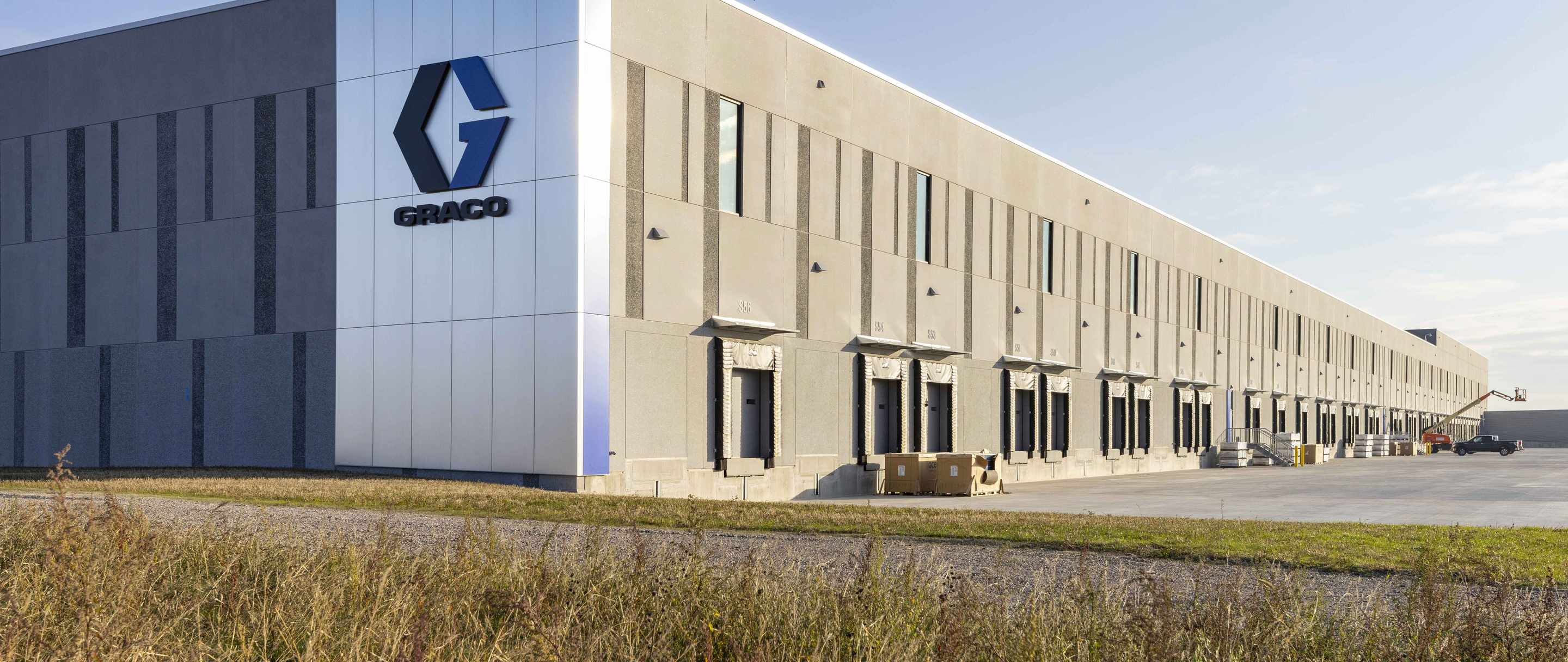 graco distribution center exterior with wall panels