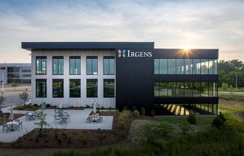 exterior of irgens innovation one with patio