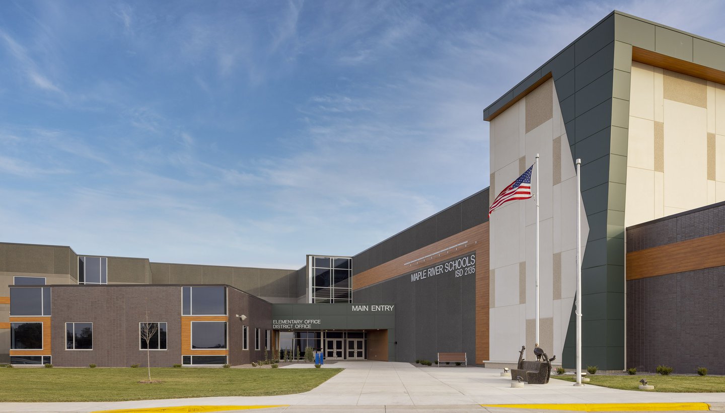 Side view of Maple River K12 with a blue sky. Photo credit to Troy Theis Photography