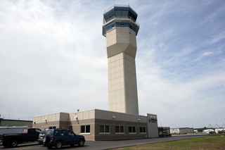 distance view of the wittman regional airport control tower